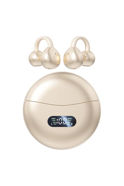 Jliyru سماعات أذن بمشبك، سماعات أذن مفتوحة لاسلكية بتقنية بلوتوث 5.4، مع جسر ...