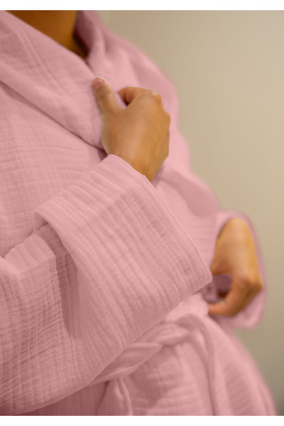 Monolisse 100% bumbac, 4 straturi, muselină, unisex, halat de baie fără glugă...