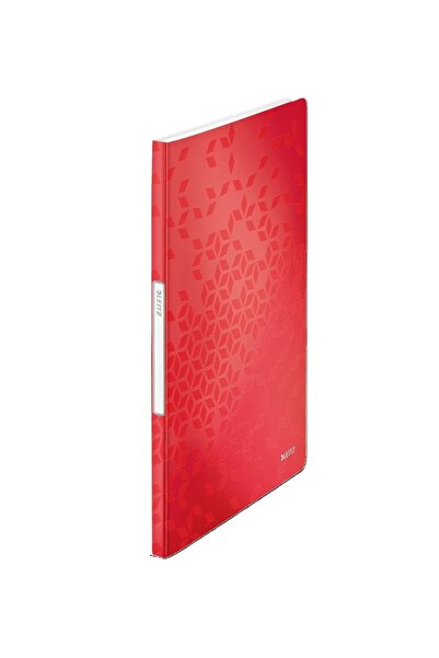 Leitz Mapa A4 de prezentare, 20 de folii, PP, WOW Leitz, rosu metalizat