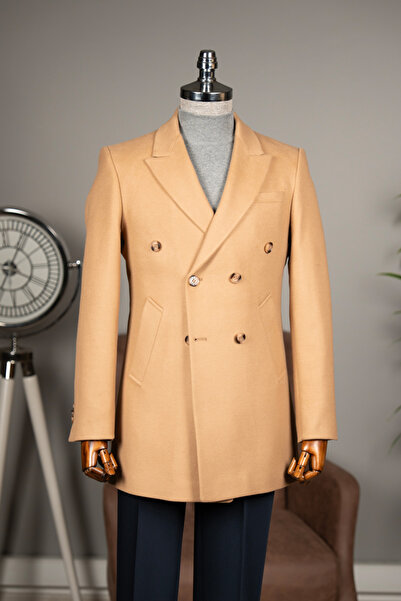 Terzi Ayhan Classics Tailor Ayhan Pointed Collar Slim Fit Men's Coat