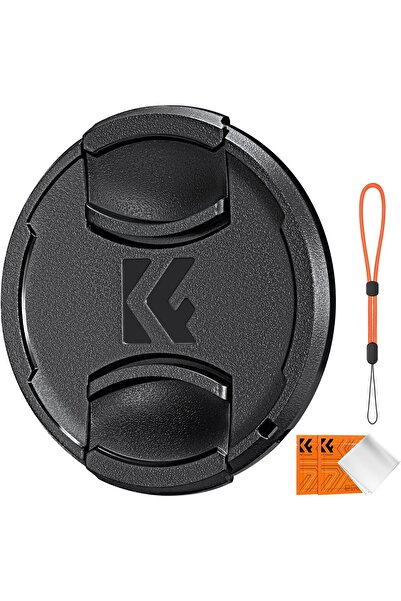 K&F CONCEPT 82mm Lens Cap Cover, 4-in-1 Center Pinch Lens Cover + Anti-Loss K...