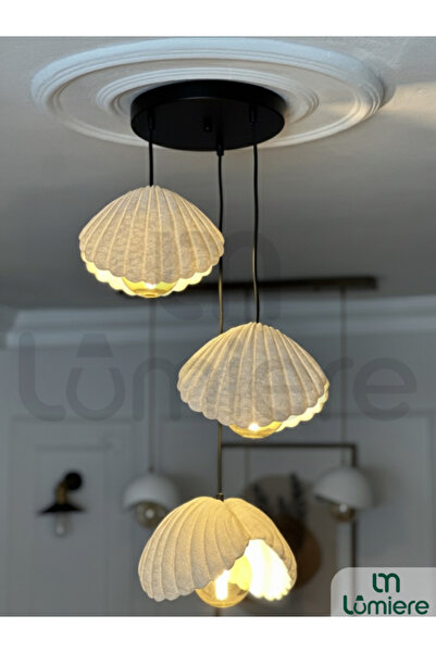 lumiere Design Inci Iskandinav &bohem Tarz 3’lü Sarkıt Avize -Profesyonel Tas...