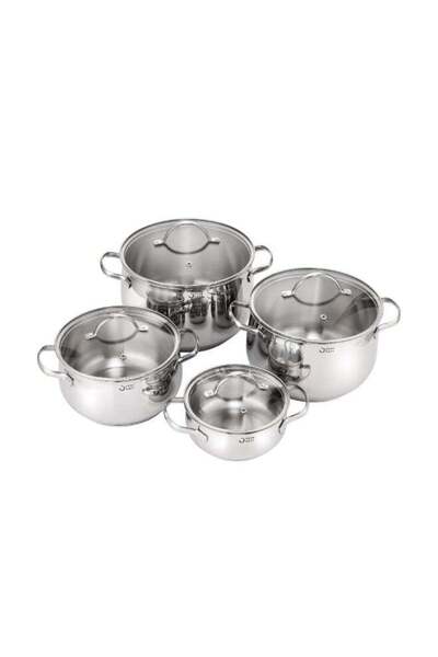 East from Noon 8-Piece Stainless Steel Cookware Set