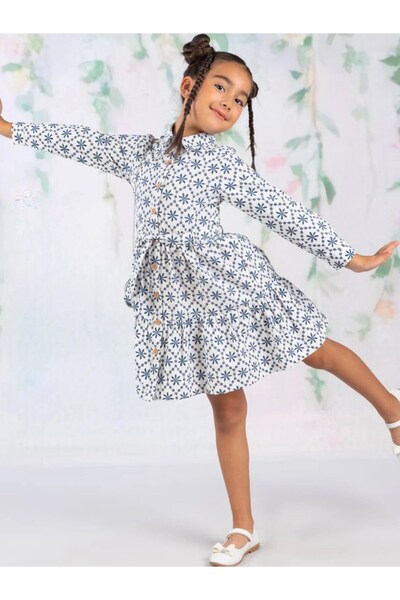 Ege Bebek Rochie de in pentru fetiță cu flori cu imprimeu cu accesorii pentru...