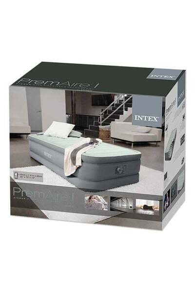 Intex Premier Raised Air Bed White/Gray