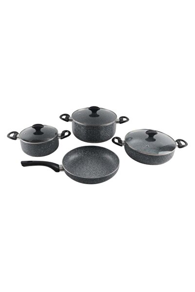 Generic 7-Piece Aluminum Cookware Set with Non-Stick Surface