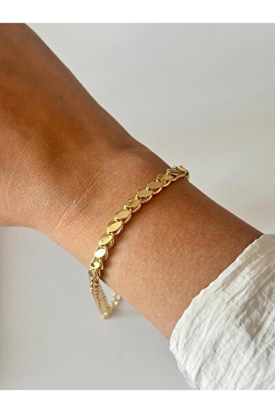 Charmist 14k Çelik Üzeri Altın Kaplama Arpa Bileklik