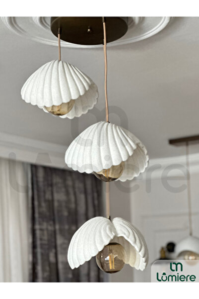 lumiere Design Inci Iskandinav &bohem Tarz 3’lü Sarkıt Avize -Profesyonel Tas...
