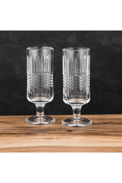 Dania Mini Luxury Glass Welcome Juice Glasses 95ml - 6 Pieces | Elegant Design for Serving and Hospitality 🍹✨