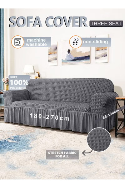 VOGMAX sofa cover, 3 seater Super Stretchable Wrinkle-free Full Coverage Couch Slipcover