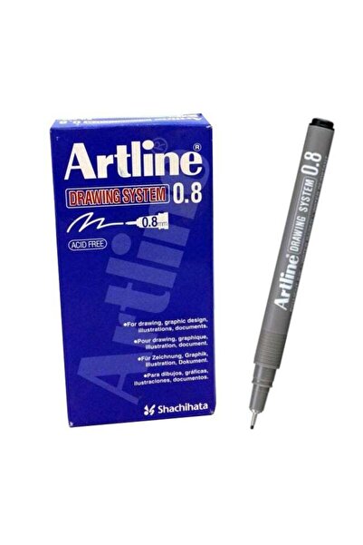 artline أقلام نظام الرسم مكونة من 12 قطعة، لون أسود EK-238_BK