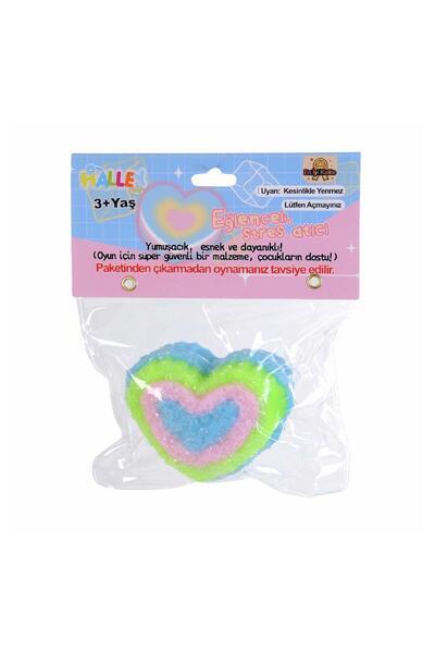 hak-iş oyuncak لعبة سكويشي ممتعة لتخفيف التوتر بتصميم قلب متعدد الألوان