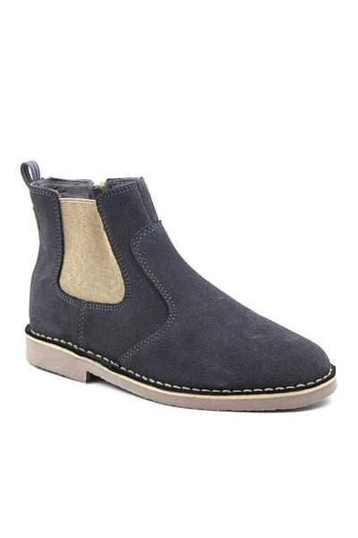 tino Women's lightweight boots, made of natural suede leather, with stitched sole 3214-GRI/BEJ/D