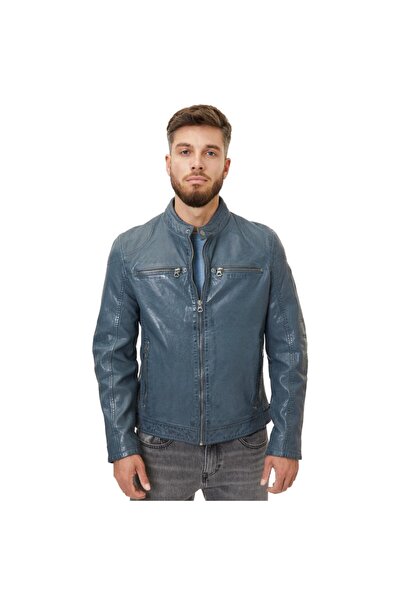 mauritius Geaca de Piele Barbati Gipsy Albastru Denim GMCybo