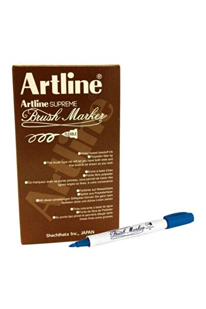 artline مجموعة أقلام تحديد فرشاة سوبريم مكونة من 12 قطعة باللونين الأزرق والأبيض EPF-FBL