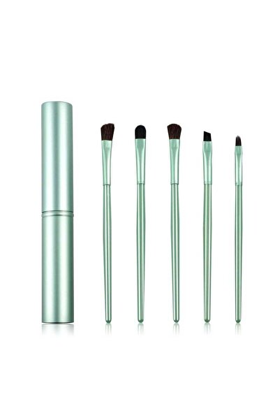 Arabest مجموعة سفر مكونة من 5 فرش ظلال عيون فاخرة ذات شعيرات صناعية ناعمة (أخضر)