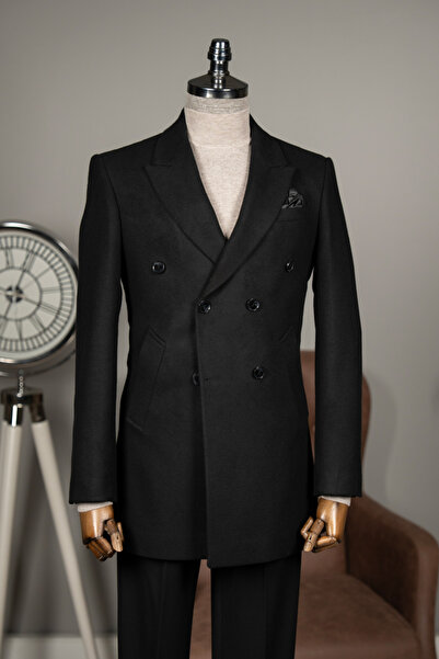 Terzi Ayhan Classics Tailor Ayhan Pointed Collar Slim Fit Men's Coat