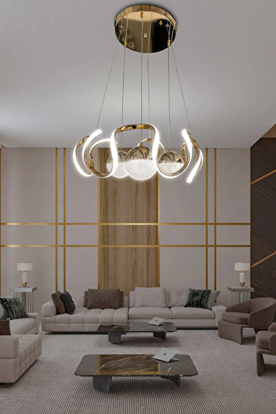 RSCOLLECTIONS Arya Xl 3 Top Modern Sarıt Led Avize