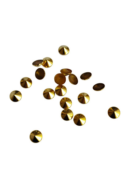 Klassiqe مسامير معدنية ذهبية اللون مقاس 8 مم - 144 قطعة |   مسامير معدنية زخر...