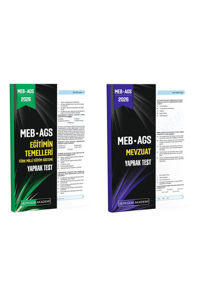 Pegem Akademi Yayıncılık Pegem 2026 MEB-AGS Eğitimin Temelleri + Mevzuat Yapr...