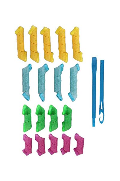 Generic 20-Piece Magic Curler Set Pink/Green/Blue