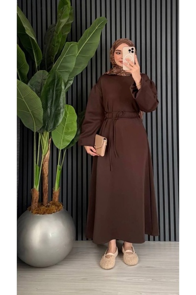 AFA COLLECTION Women's Scuba Dress Lace Detailed Design Long Dress Premium Quality