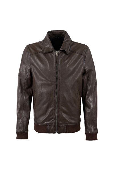 mauritius Geaca de Piele Barbati Maro MMCrovig