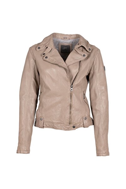 mauritius Women's Beige Leather Jacket GWFaible