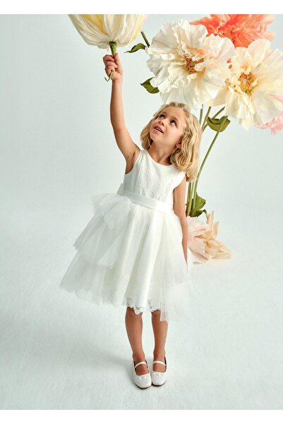 Abel & Lula Крем рокля Berlin за момичета от Mayoral Abel Lula