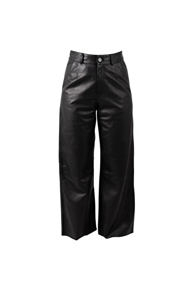 mauritius Women's Black Leather Pants MWTomiwa
