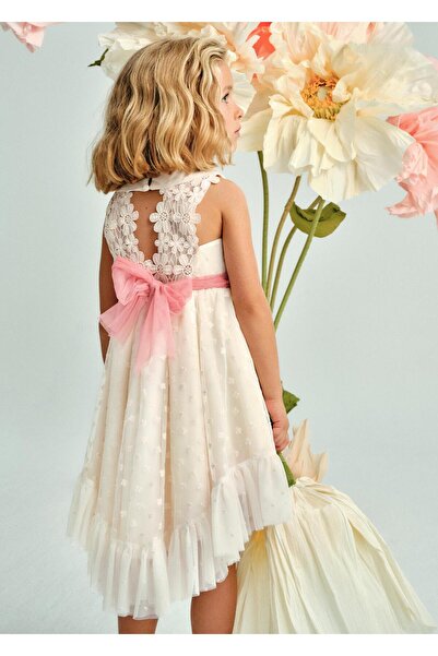 Abel & Lula Rochie de seara pentru fete Mayoral Abel Lula Tenerife, crem