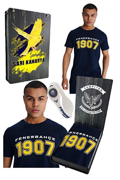 Fenerbahçe Men's College 1907 T-Shirt Uv+Bracelet Gift Box