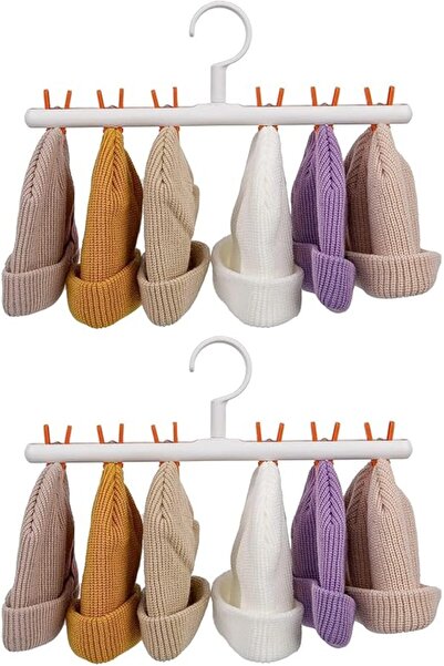 Arabest Cap Organizer Hanger Holder with 6 Clips for Hats, Scarves, Ties, Socks