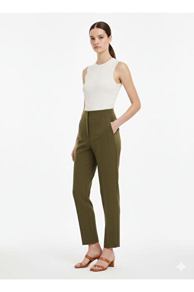 Meşe Moda Khaki High Waist Pencil Pants
