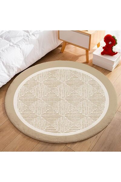 Arabest سجادة دائرية ناعمة غير قابلة للانزلاق، ماصة للماء، مثالية لتزيين حوض الحمام