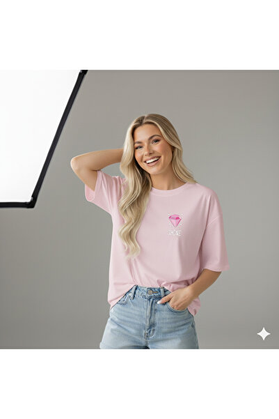 FAVORİST Diamond Shine Printed Women's Tshirt