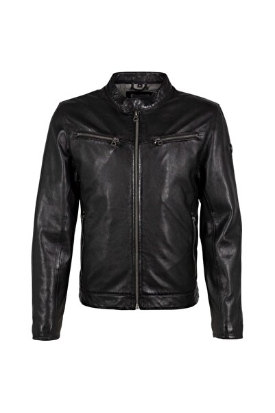 mauritius Men's Gipsy Black Leather Jacket GMBaltimore