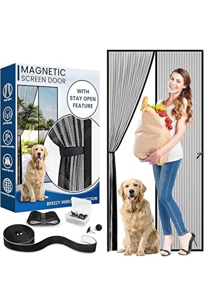 Arabest باب شبكي مزود بمغناطيس، وشبكة لمنع دخول الحشرات (36 بوصة × 83 بوصة)