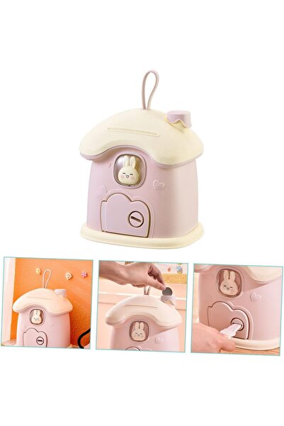 Generic Brand 🐰 Children's Piggy Bank with Cute Rabbit Figure 🐰   Locked 🐰 Durable 🐰 Educational Design (Pink)