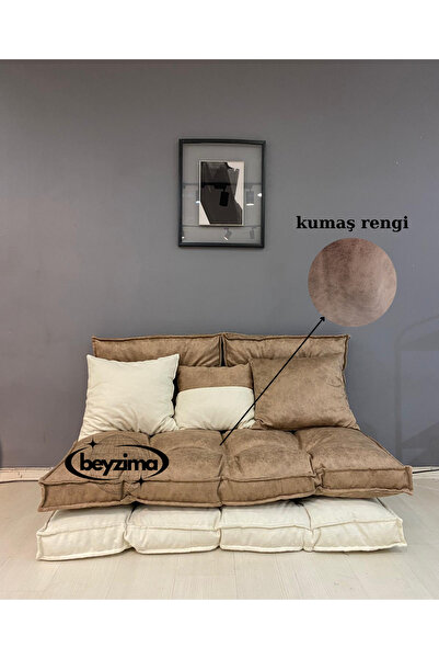 beyzima Oturma Minderi Yer Minderi Açılabilir Minder Katlanır Yatak Kırlentli...