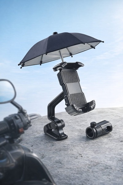 DGN MOTORS Şemsiyeli Motosiklet Telefon Tutacağı