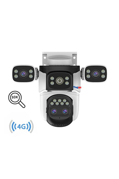 Taggo Cameră de supraveghere 4G 16MP – Zoom 10X, Viziune nocturnă color, Detectare mișcare și Urmărire automată