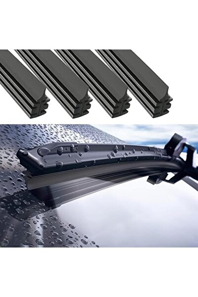 Arabest 4Pcs Car Wiper Blade Replacement Strips,DIY Adjustable Windscreen Wiper Blade Refills (28In)