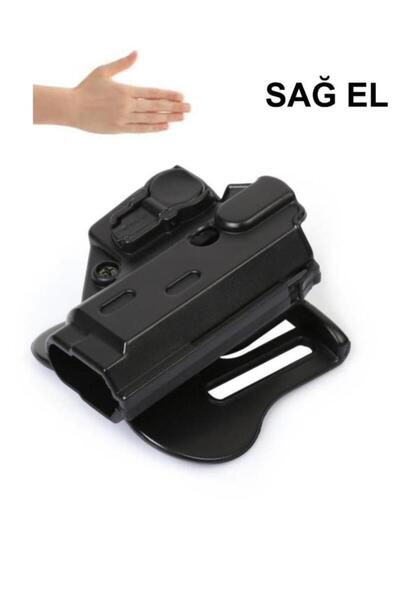 SINGLE SWORD Acar-Al Beretta F92 Uyumlu Polimer Kilitli Silah Kılıfı – Sağ El...