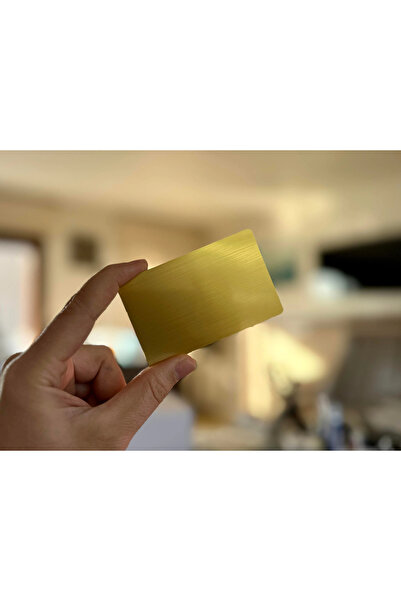 NEALDİN Gold Metal NFC Kartvizit – NTAG215 Temassız NFC Kart (86×56 mm, 540 B)
