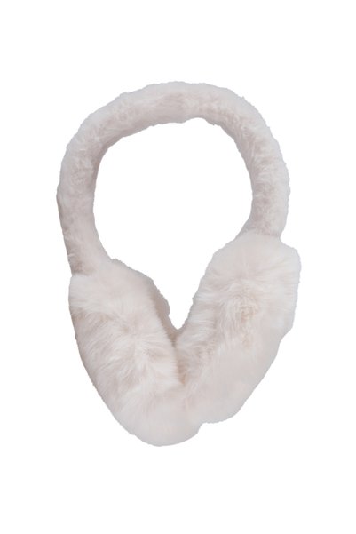 JOLIE Foldable Soft Plush Headphones - White