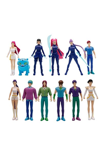 Choice مجموعة من 12 مجسمًا لشخصيات أنمي كيبوب صائدي الشياطين، ألعاب كرتونية، ...