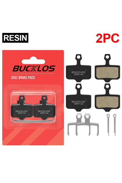 BUCKLOS وسادات فرامل قرصية للدراجات الهوائية من الراتنج - قطعتان، متوافقة مع ...