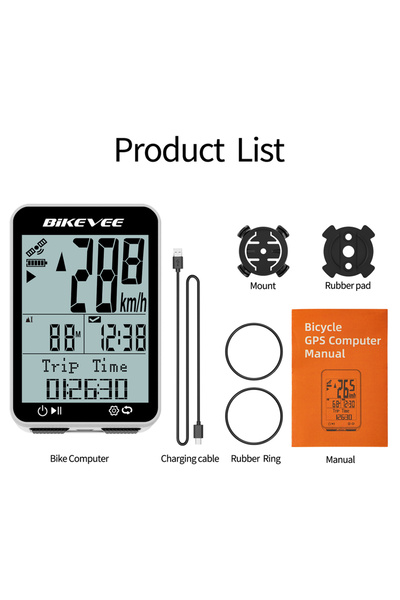 Choice جهاز كمبيوتر الدراجة اللاسلكي القابل لإعادة الشحن عبر منفذ USB-C، مزود...