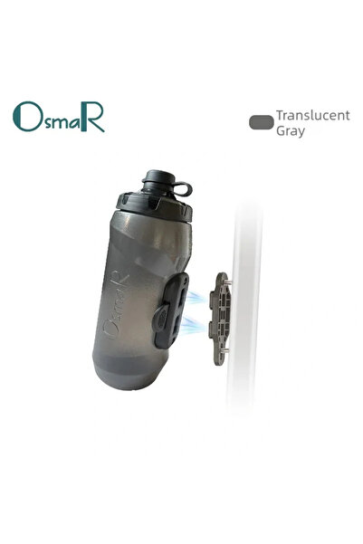 Choice زجاجة مياه للدراجات من أوسمار، رمادية اللون، سعة 750 مل، مزودة بقفل مغ...